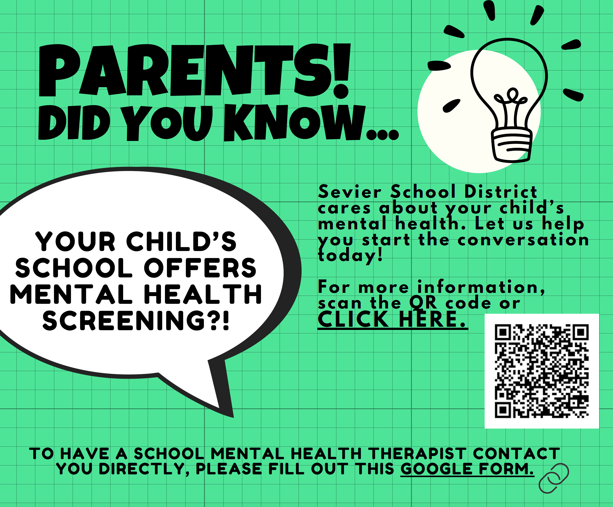 Parents...Did you know your child's school offers mental health screening?